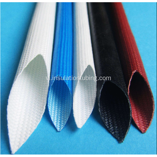 Silicone cao su tráng sợi thủy tinh cách điện Sleeving